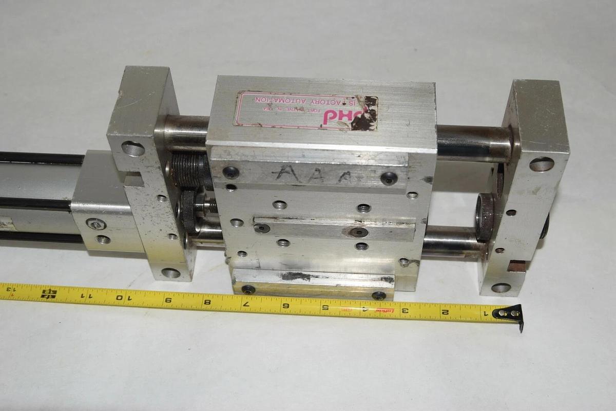 Used PHD SGD14X2-BB-DB-GY SGD14X2-BB-DB-GY-H4 Pneumatic Slide & Cylinder