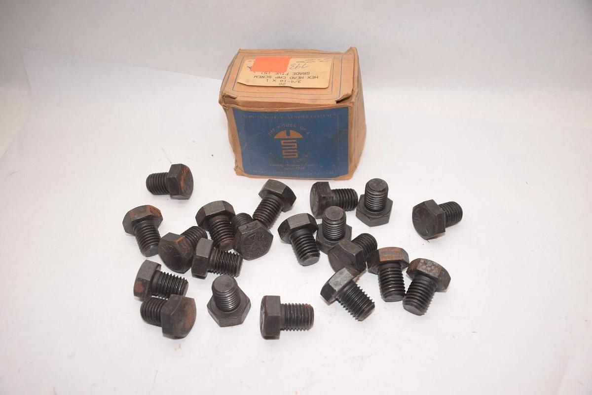 (NEW - Box 20) THE HOUSE OF A MILLION SCREWS 3/4-10 x 1 Grade 5 Hex Head Screw