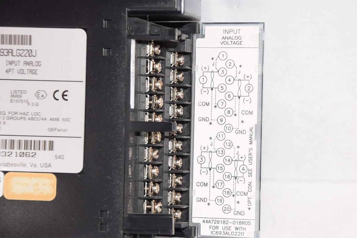 Used GE FANUC Input Analog Module IC693ALG220J 4PT Voltage