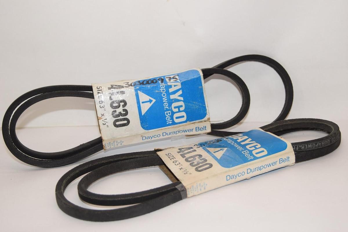 (NEW - Lot of 2) DAYCO 4L630 63" x 1/2" Durapower V-Belt USA