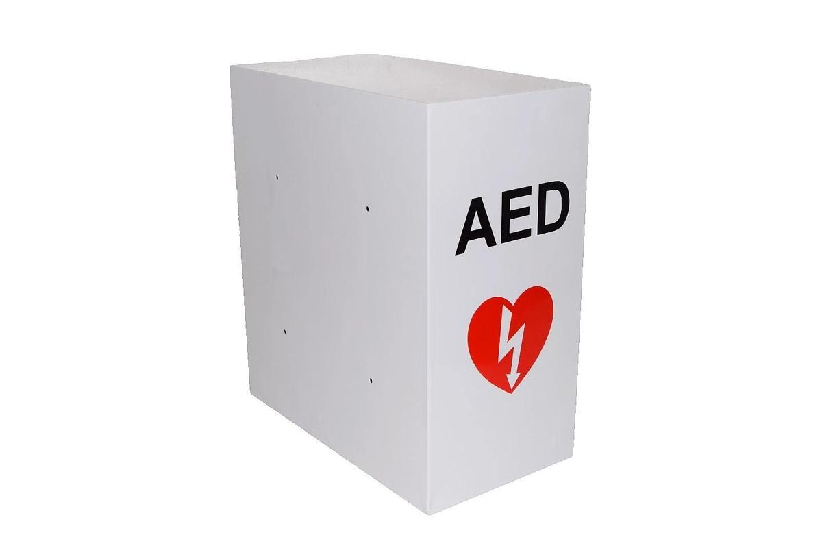 NLShan Wall-Mounted AED Steel Defibrillator Storage Case 14.2"x7.8"x15.7"