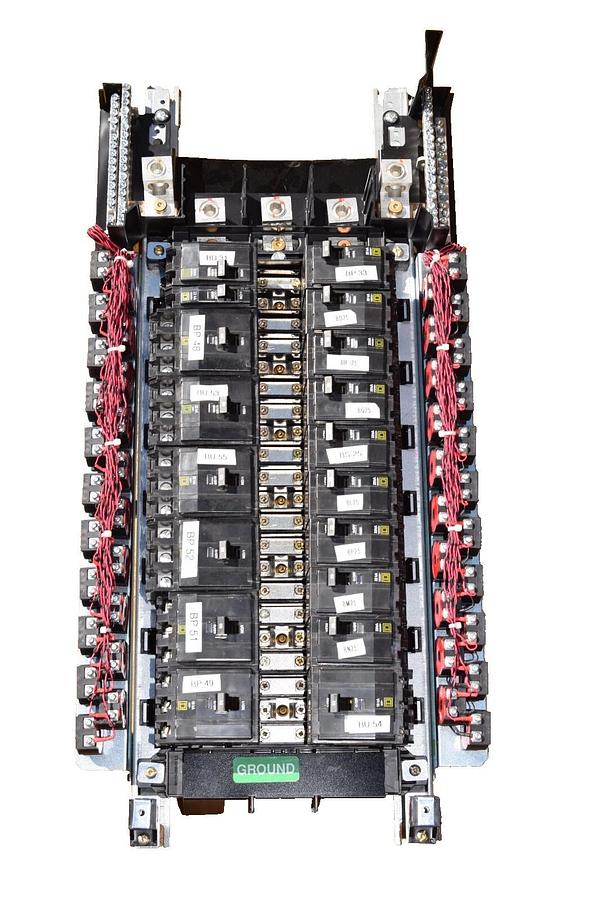 Used Square D 42 pole 225A Max NQM Panelboard Interior NQM442L2CGSNL 240v 225 Amp 3ph
