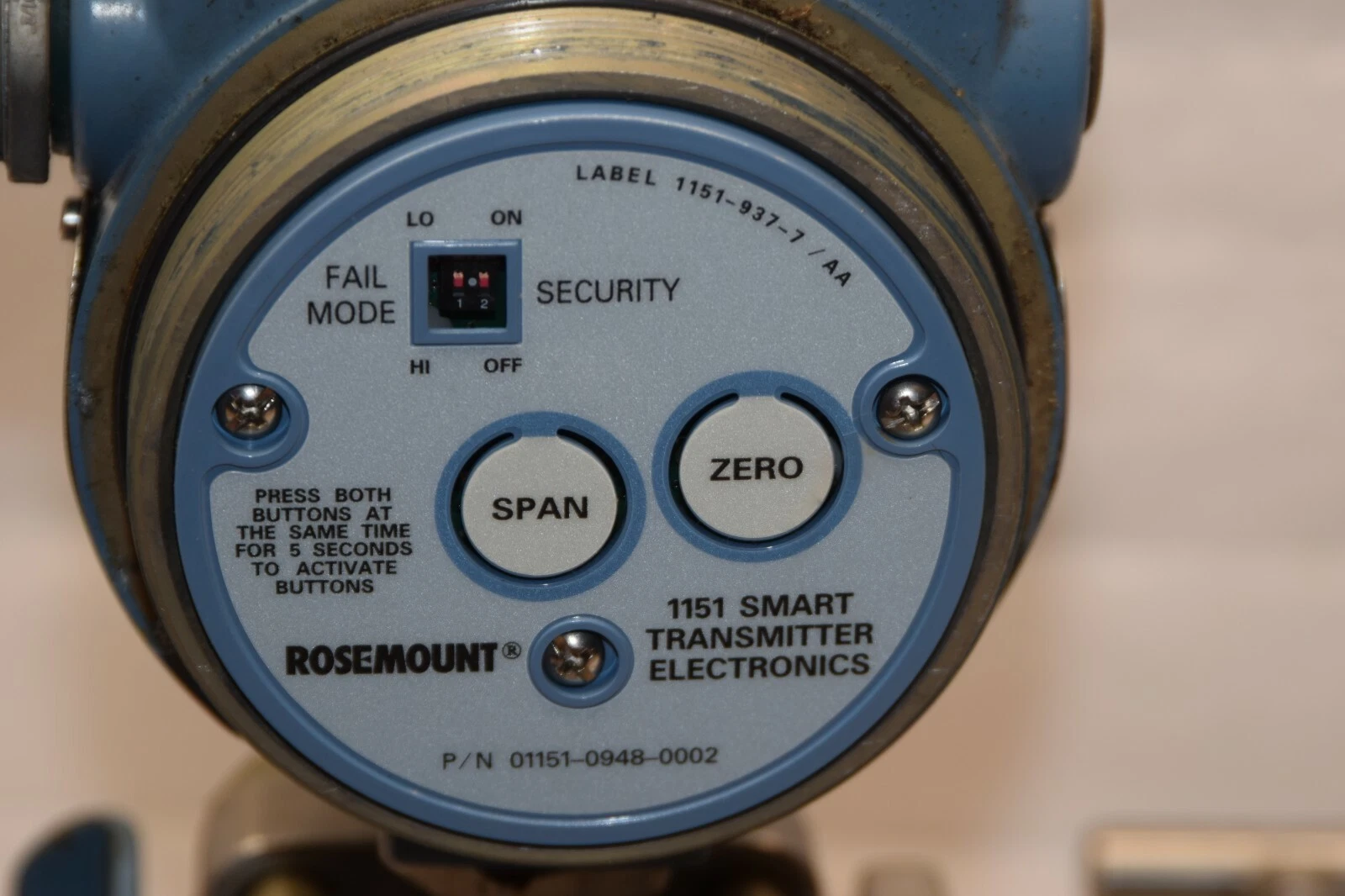 Used ROSEMOUNT 1151DP3S22B1M7 Pressure Transmitter W/ 01151-0150-0002 Manifold