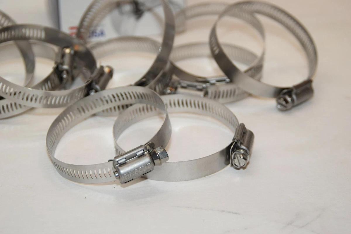 (NEW - Box of 10) BREEZE 64036 Stainless 1-13/16" - 2-3/4" 46-70mm Hose Clamps