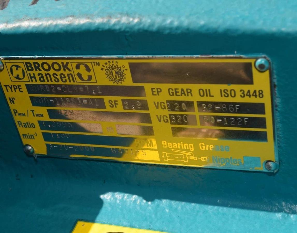 Brook Hansen Gear Drive Box Speed Reducer QHRD2-CLN-7.1 K00-11863-A1 7.2995:2.9