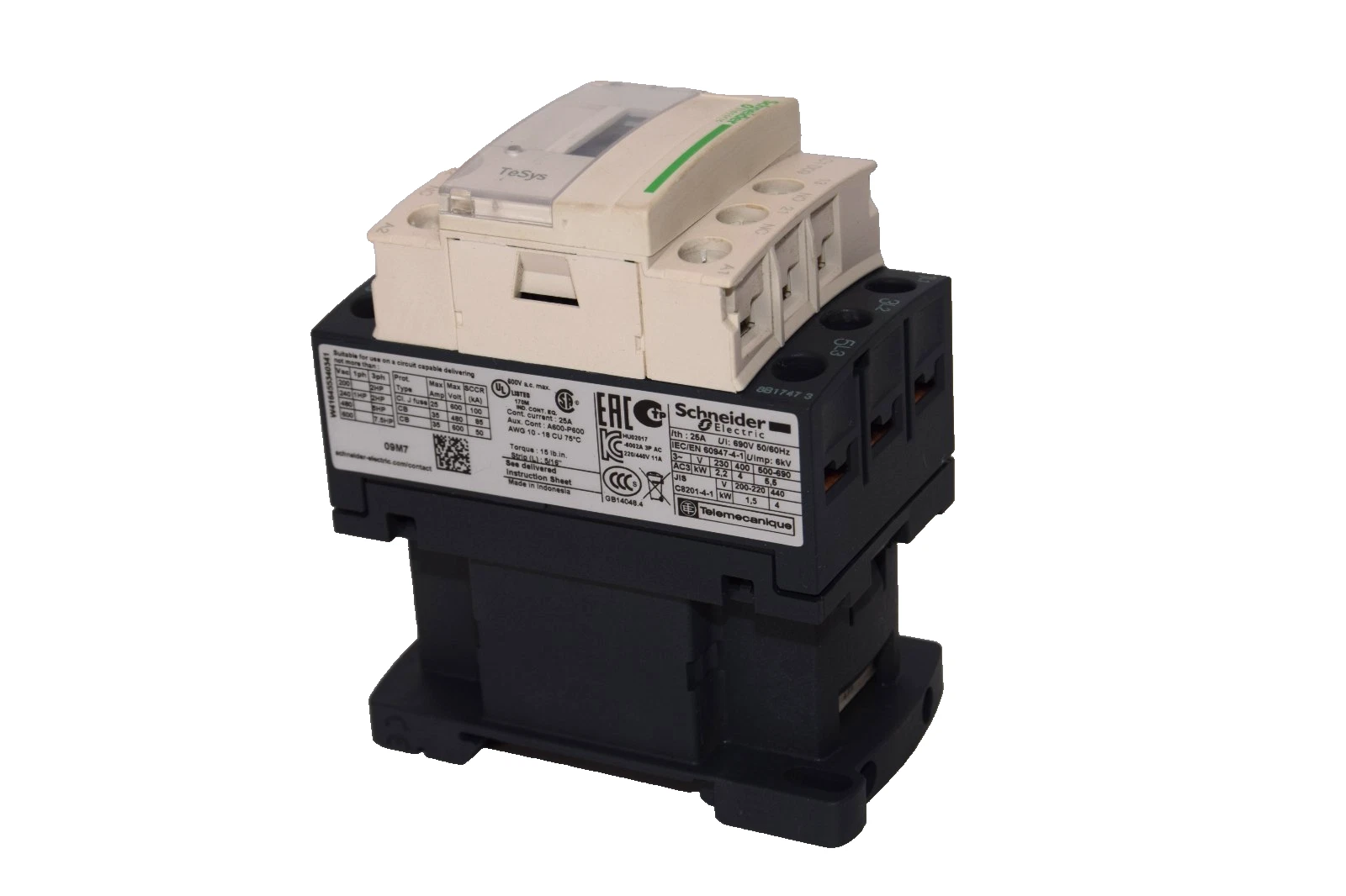 Used SCHNEIDER ELECTRIC LC1 D09 , LC1D09 220V Contactor