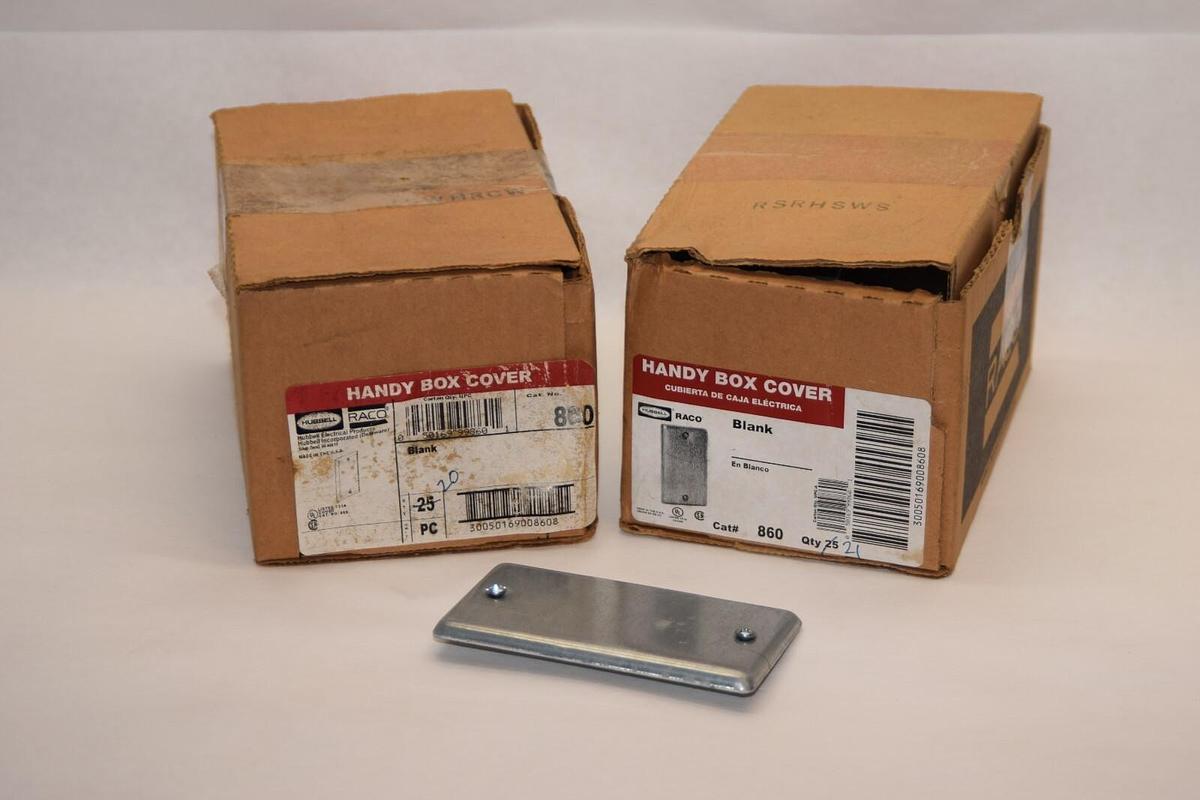 (NEW - LOT OF 40) HUBBELL 860 Blank Hand Box Cover