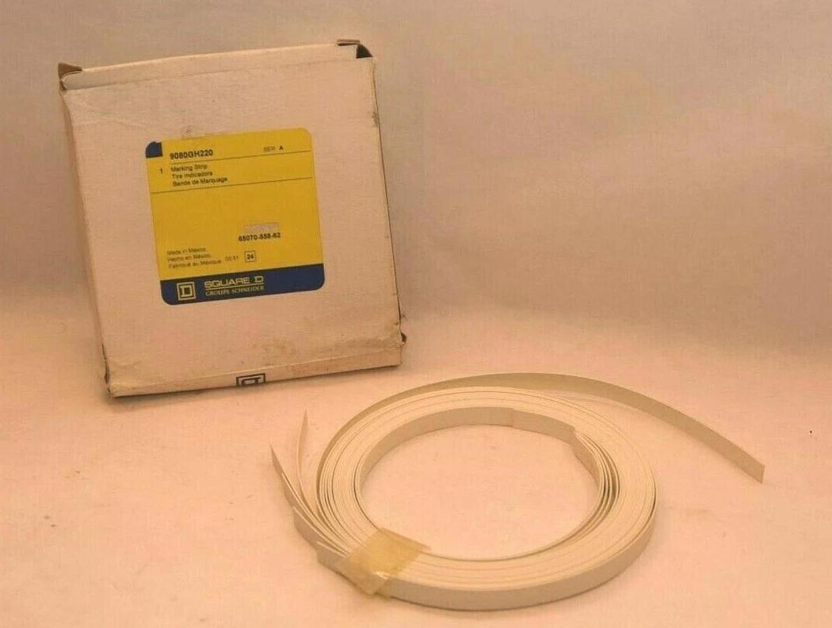 NEW, LOT OF 5) SQUARE D 9080GH220 9080 GH220 Ser A Blank Vinyl Marking Strip
