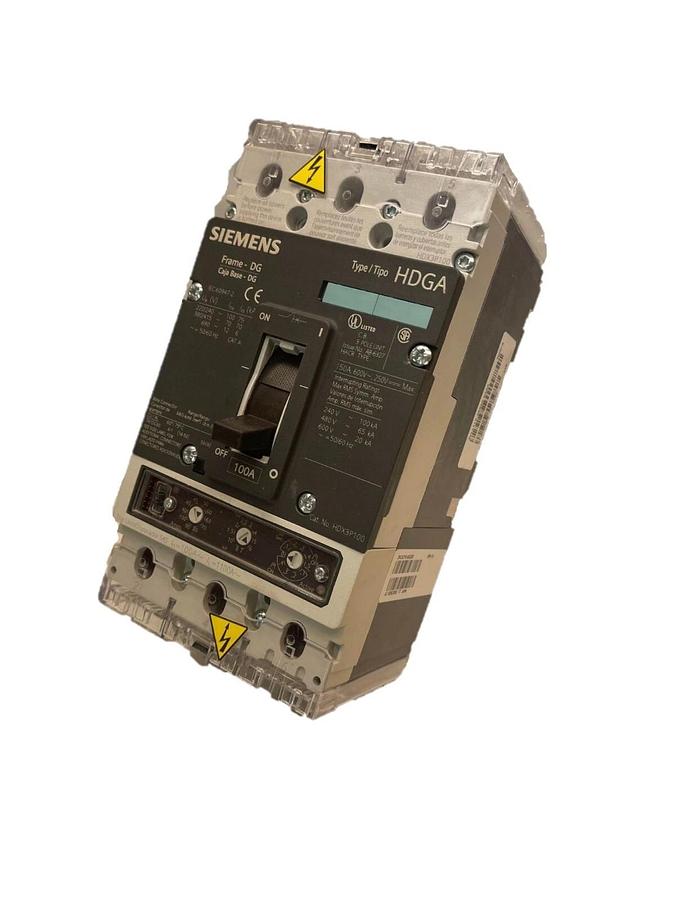 Used SIEMENS HDGA 3vl2110-2ge33-0aa0 CIRCUIT BREAKER 600V 100 Amp 100 A HDX3P100