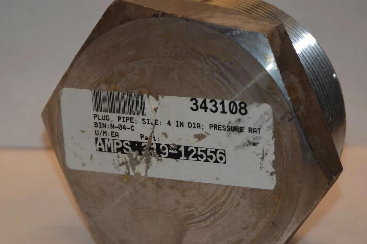 NEW ASP 319-12556 4" STAINLESS STEEL PIPE PLUG