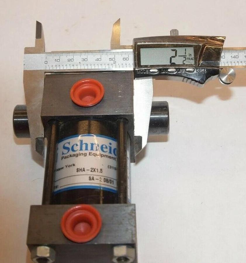 (NEW) SCHNEIDER SHA-2x1.5 2" Bore 1.5" Stroke Pneumatic Air Cylinder