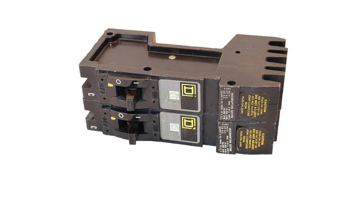 Used (Lot of 2) Square D Circuit Breaker 20A 20 Amp FY14020C 1p 1  Pole