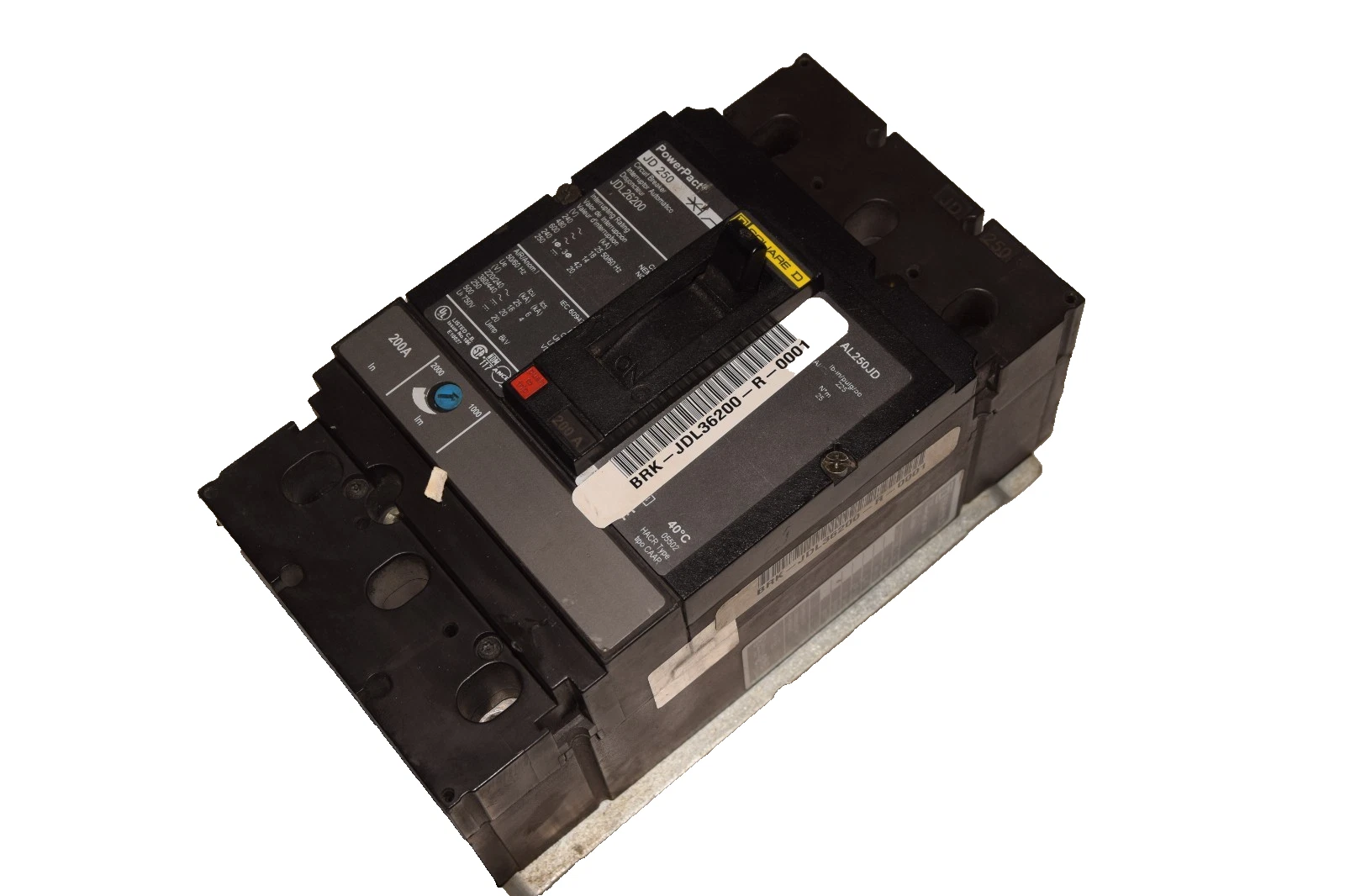 Used Square D Circuit Breaker 200A JDL26200 200 Amp JD 250 3P