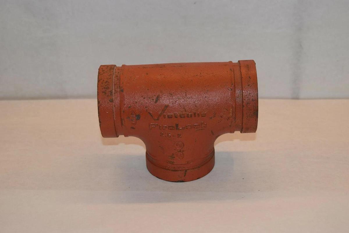 NEW (LOT OF 2) VICTAULIC FIRELOCK C-E=3" 77P 2.5-2 TEE