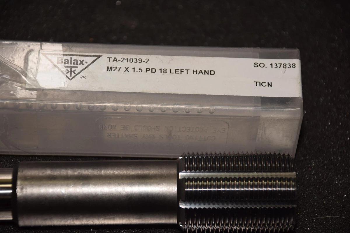 BALAX Left Hand Tap TA-21039-2 M27 X 1.5 PD 18 NEW