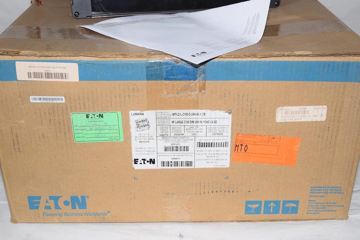 Eaton Lumark NFFLD-L-C100-D-UNV-66-Y-CB 120-277v  255/247w LED (NEW)