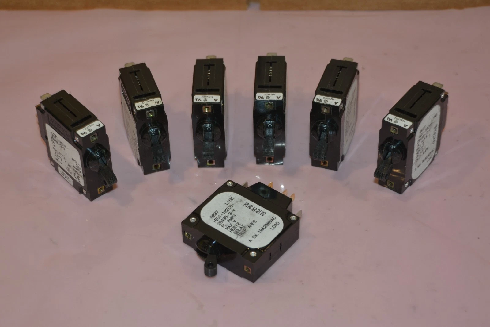 Lot of 7 AIRPAX Breaker IEG1-1REC5-29495-3-V 25A 25 amps NEW