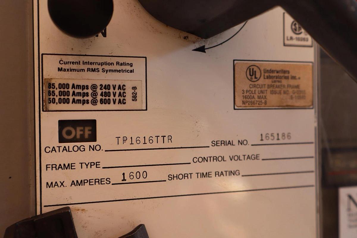 Used GE Power Break Disconnect 1600 Amp 1600A TP1616TTR Plug TR16B1600 C216LSI