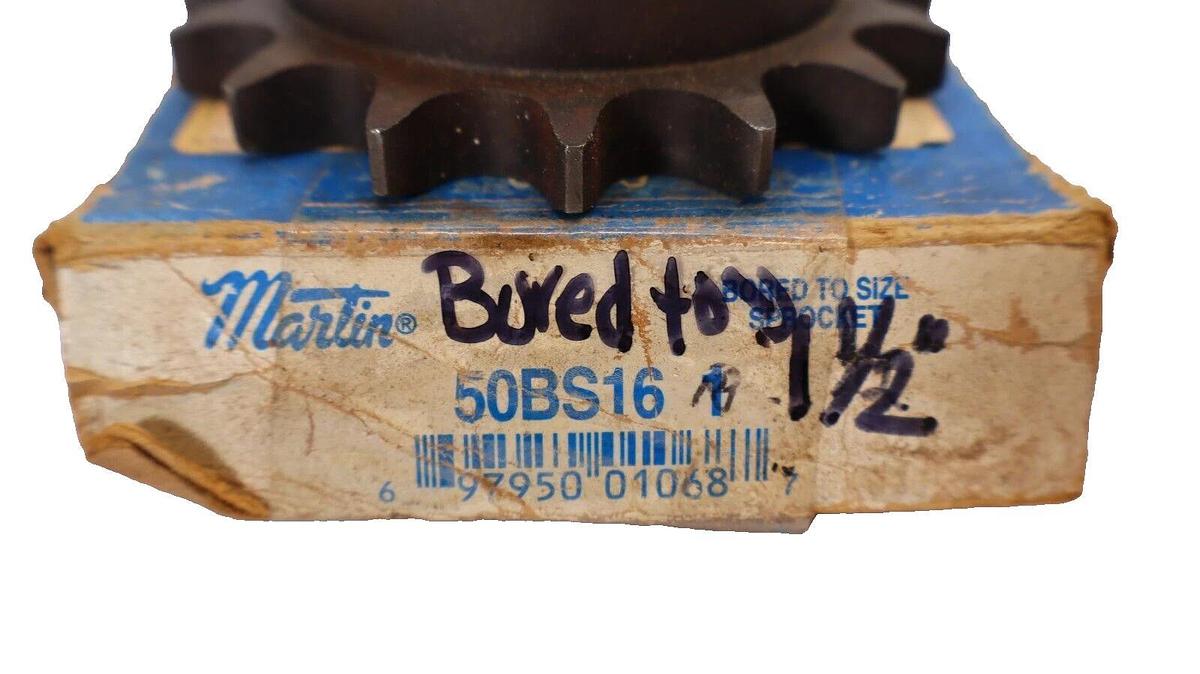 MARTIN Sprocket 50BS16 1-1/2" Bore Sprocket (New)