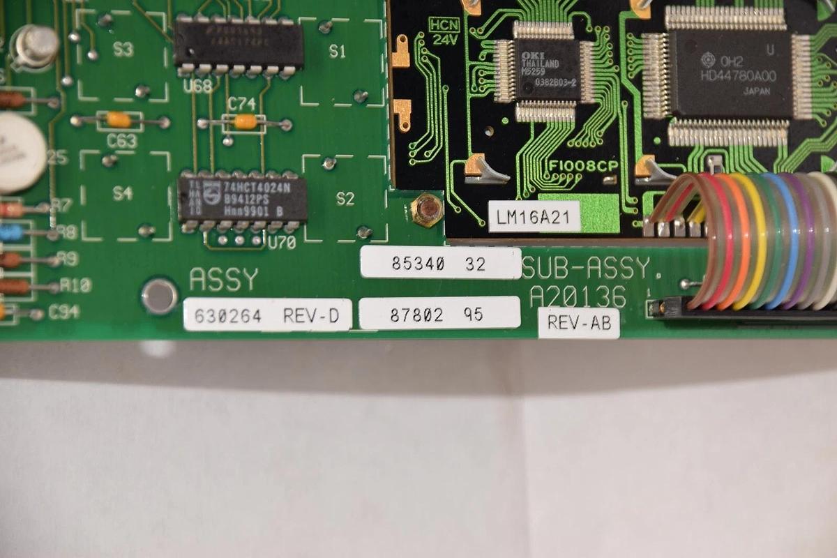 Used AVTRON 630264 Rev D Microprocessor Module w/ Sub-Assembly A20136 for DC Drive