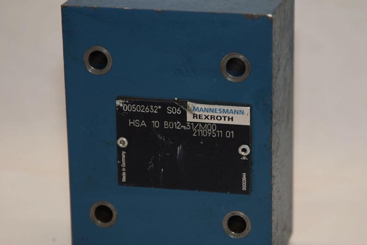 Used REXROTH HSA 10 B012-31/M00 21109511 01 HSA10B012-31/M002110951101 Cover Block