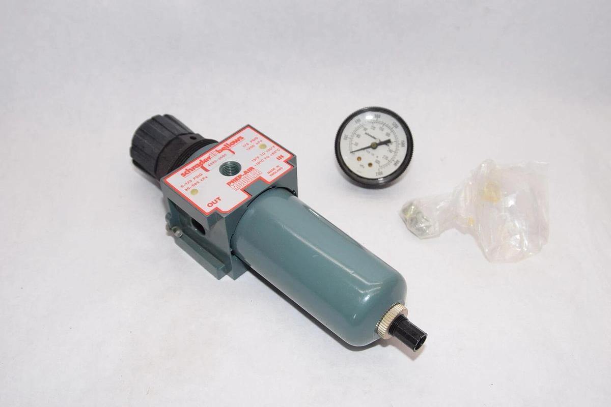 (NEW) SCHRADER BELLOWS 4599-3600 5-125psig 15-120F Prep-Air Modular Lubricator