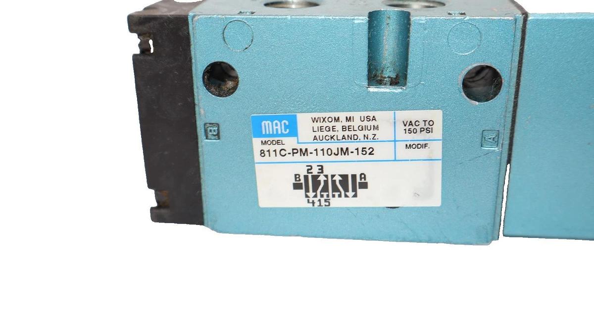 Used Mac Solenoid Valve 811C-PM-110JM-152 150psi 811CPM110JM152