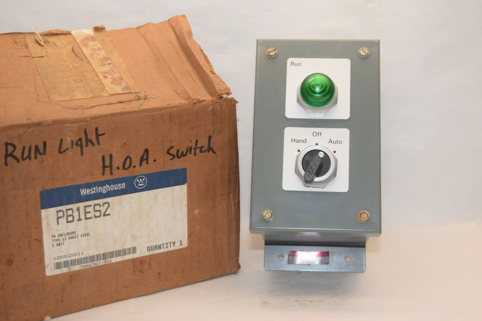 (NEW) WESTINGHOUSE PB1ES2 Type 13 2-Unit PB Enclosure (Hand/Off/Auto Switch)