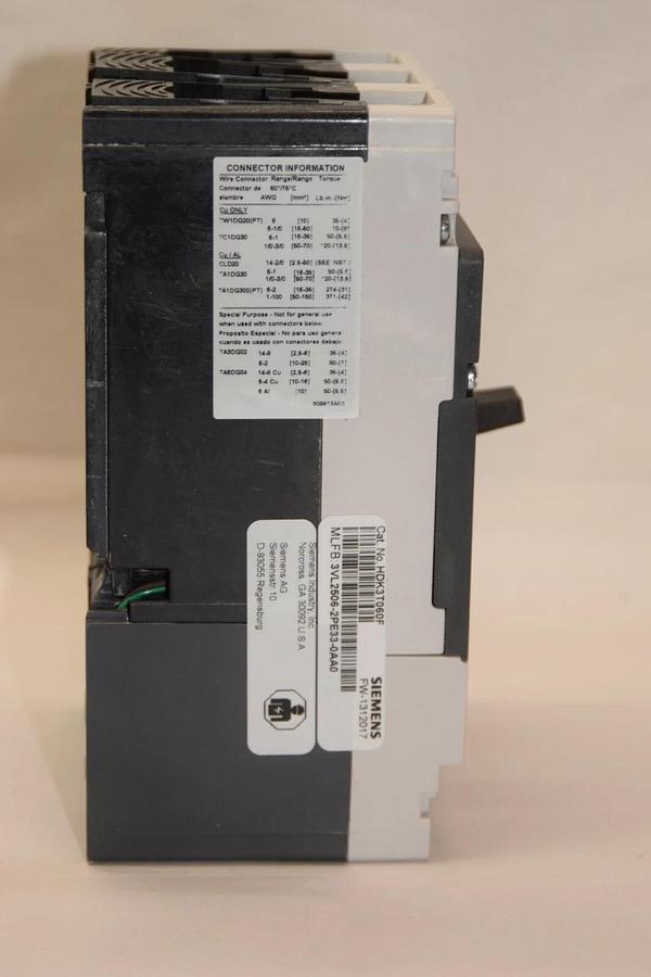 SIEMENS VL Circuit Breaker 3VL2506-2PE33-0AA0 60A 60 A Amp 3P HDK3T060F NEW