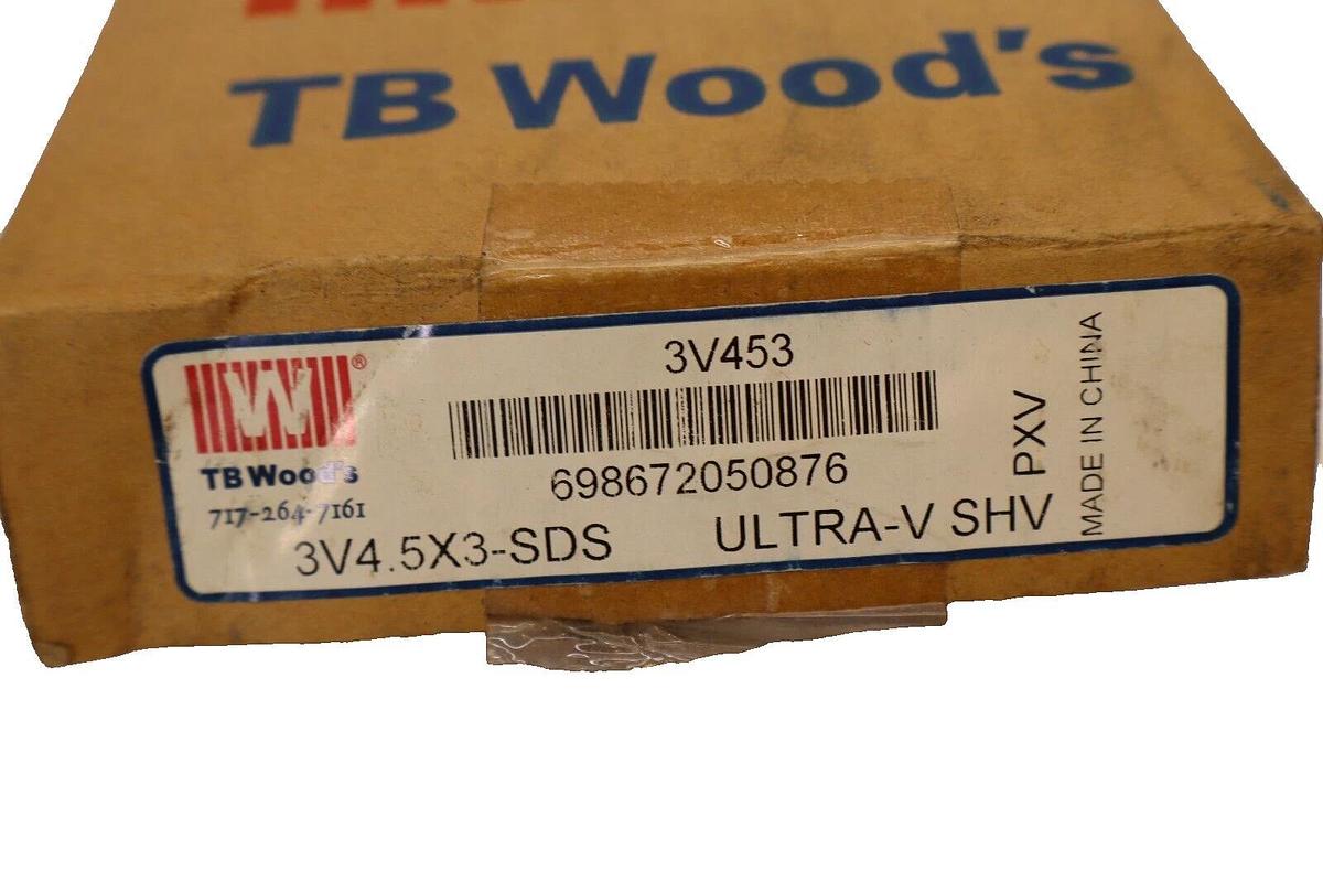 TB Woods 3V453 3V4.5X3-SDS ULTRA-V SHV SHEAVE PULLEY (NEW)