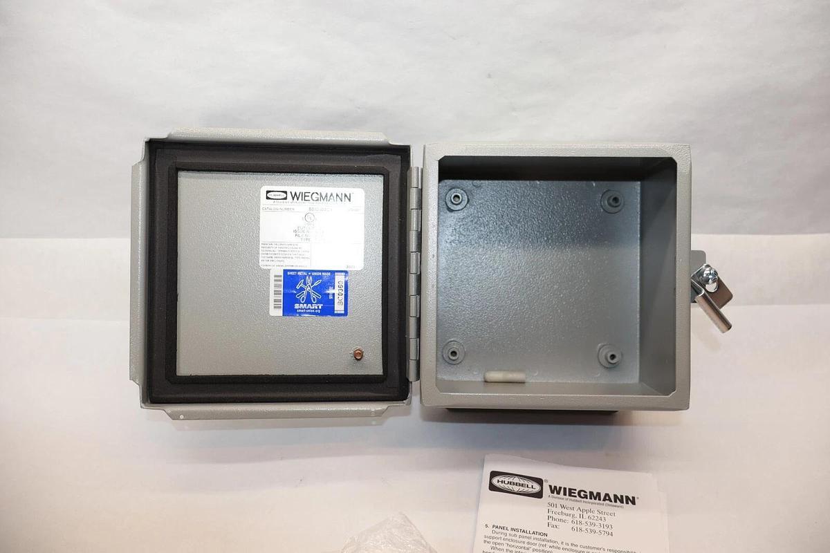 (NEW) WIEGMANN Hubbell B060604CH TYPE 12 Enclosure 6" X 6" X 4"
