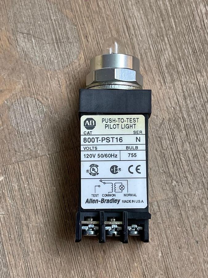 (NEW) ALLEN BRADLEY 800T-PT16 Series T 120V 50/60Hz Red Push Button