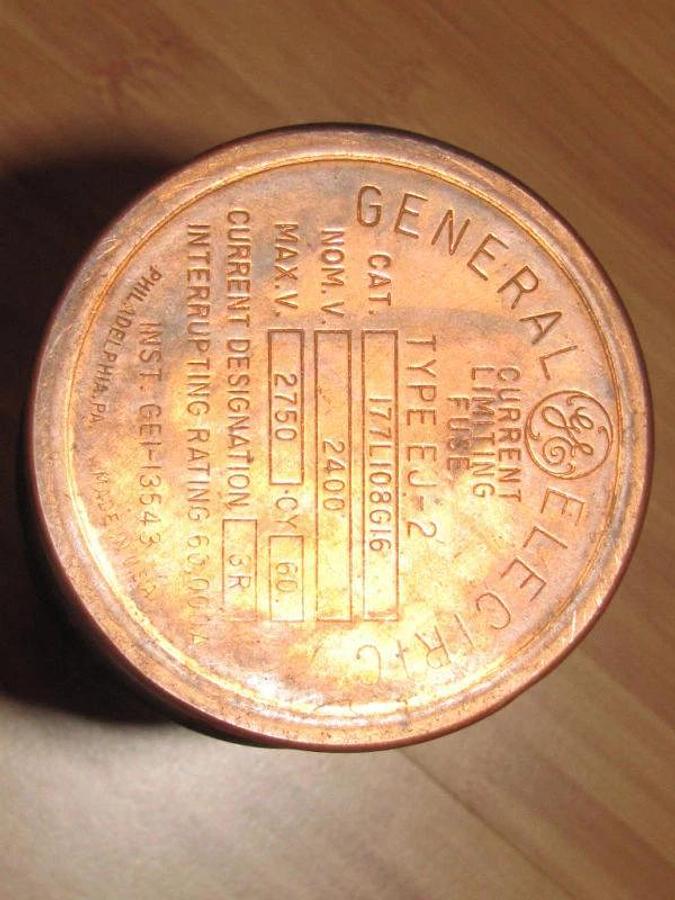 Used GE CURRENT LIMITING FUSE EJ-2  EJ2 6R 177L108G16