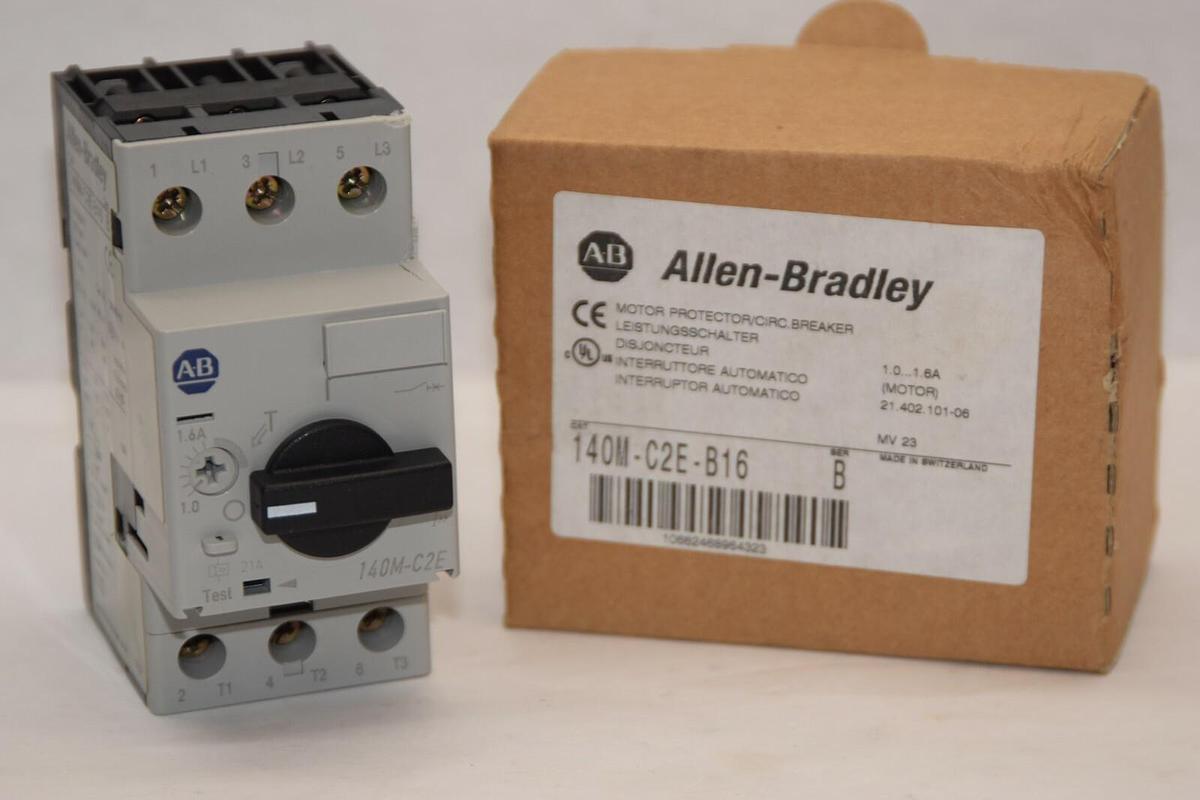 (NEW) ALLEN BRADLEY 140-C2E-B16 1.0-1.6A Ser B Motor Protector Circuit Breaker