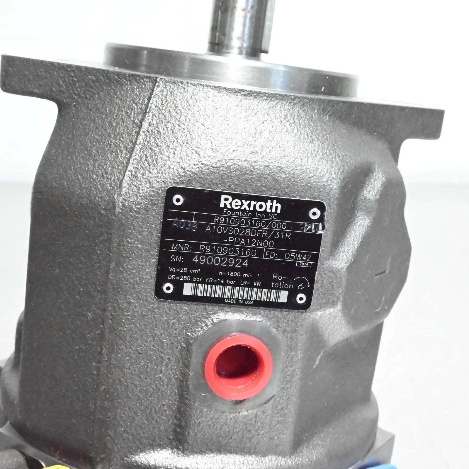 Rexroth Hydraulic Piston Pump R910903160/000 A10VS028DFR/31R-PPA12N00 (NOS)