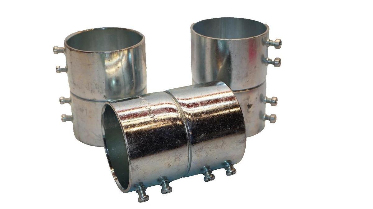 (NEW - Lot of 3) RIGID / STEEL CITY 2-1/2" EMT/IMC Conduit Coupling