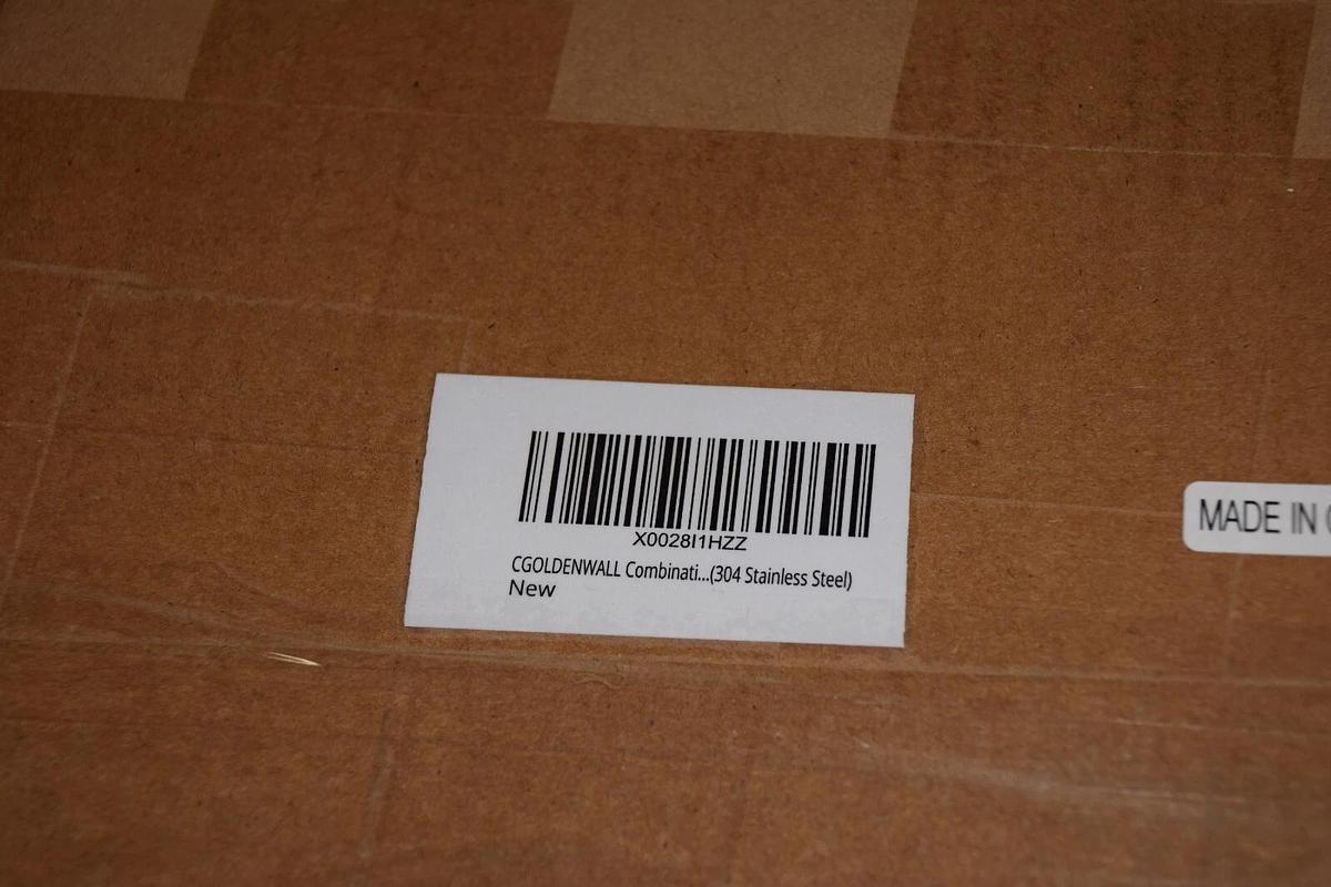 Cgoldenwall Emergency Safety Eye Wash Station w/ Shower Combination s/s (NEW)