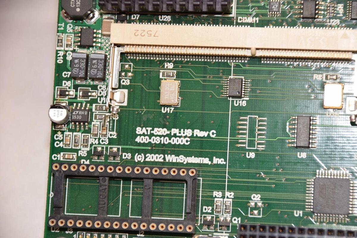 Used WINSYSTEMS SAT-520-PLUS Rev C , 400-0310-000C Circuit Board W 64MB Memory Board