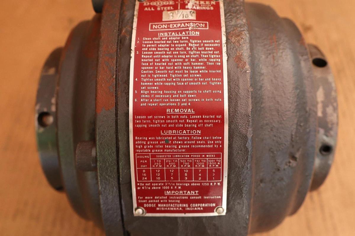 Refurbished Dodge Timken Pillow Block Bearing 4-Bolt 3-7/16" Bearing: 52687DA (Refurbished)