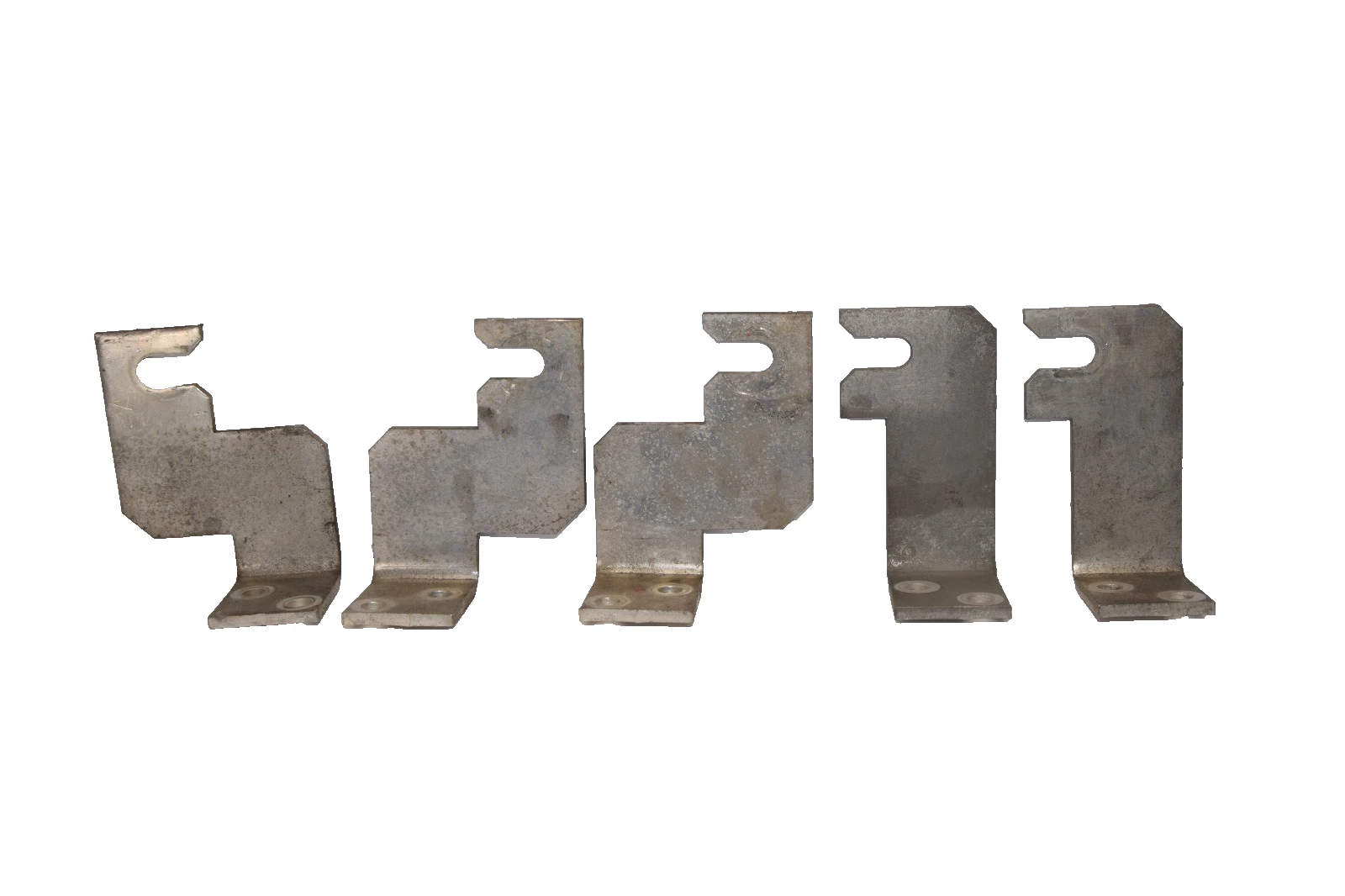 Used Buss Bar 5" x 2-3/4" x 1/4" & 5" x 4" x 1/4 Copper (Lot of 5)