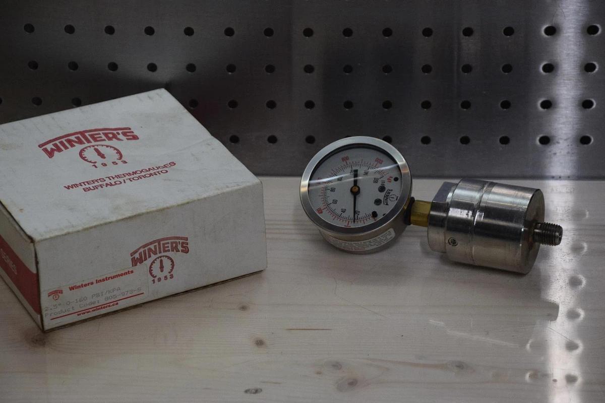 WINTERS INSTRUMENTS 805-973-S 2.5" 0-160psi/kpa PRESSURE GAUGE NEW