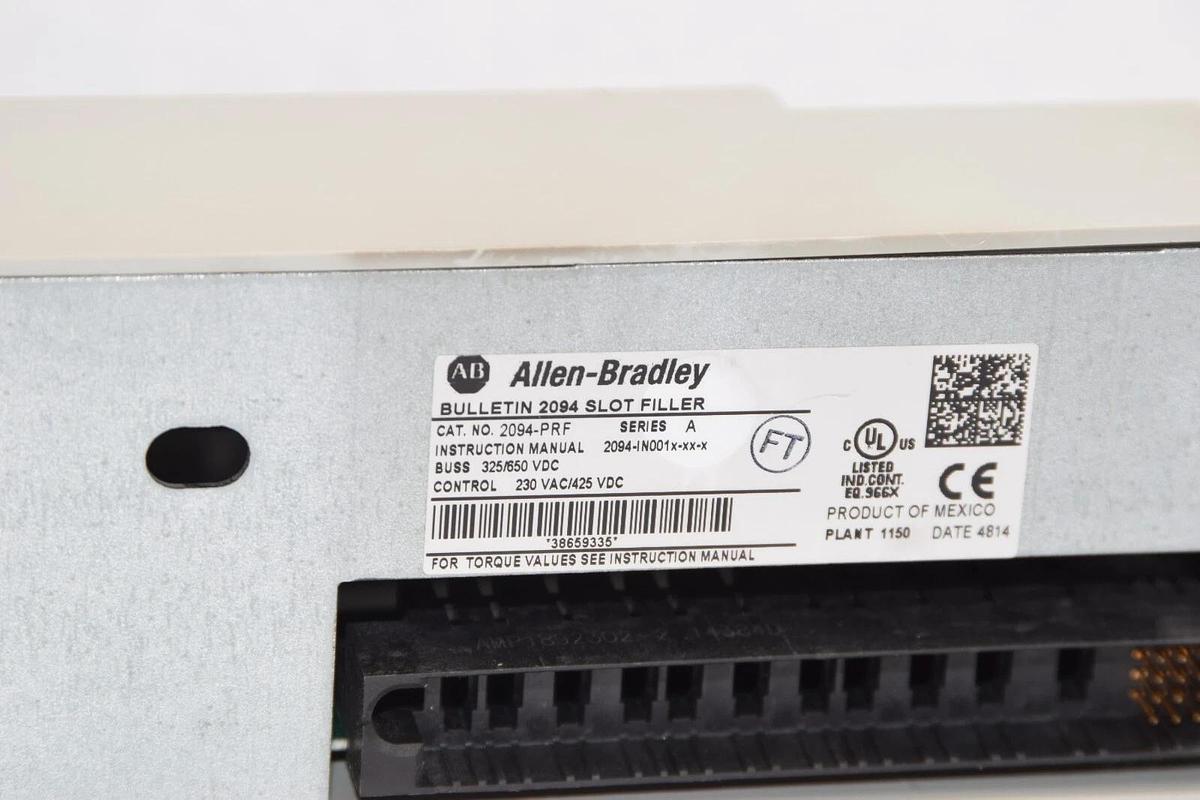 Used ALLEN BRADLEY Kinetix 6000 2094-PRF Series A 230Vac Slot Filler