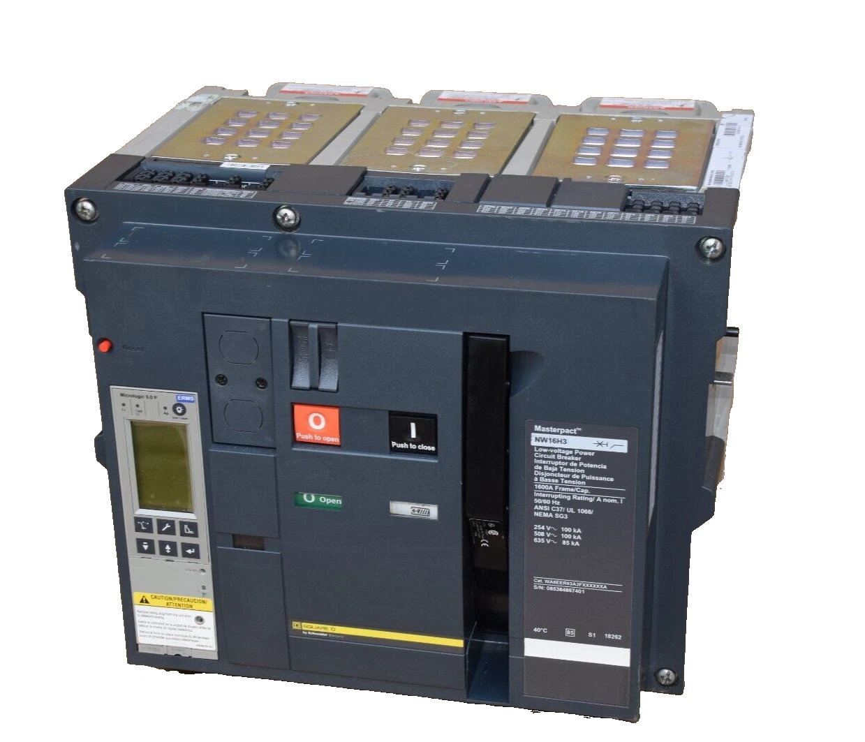 Square D Masterpact NW16H3 WA6EER63AFXXXXXXA 1600A 1600 Amp *NEW, DMG TAKE OUT*