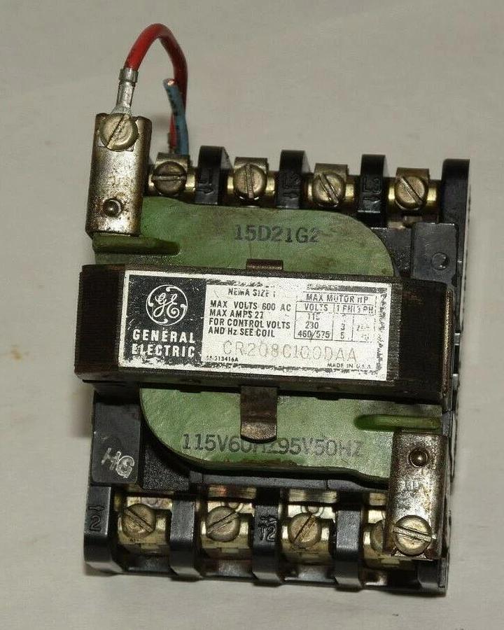 Used GENERAL ELECTRIC CR208C100DAA Size 1 115V 600Vac 27A Starter