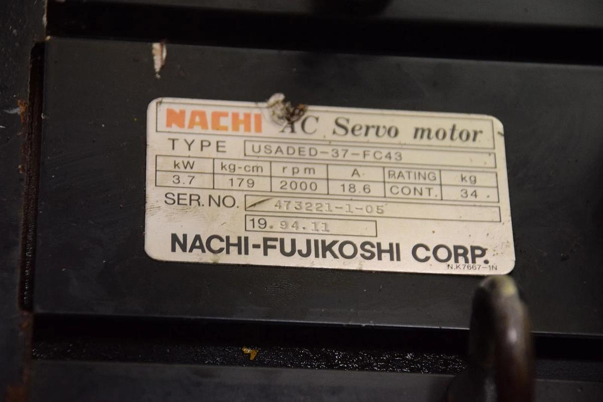 Used NACHI SERVO Motor USADED-37-FC43 USADED37FC43 3.7KW 2000 RPM 18.6A