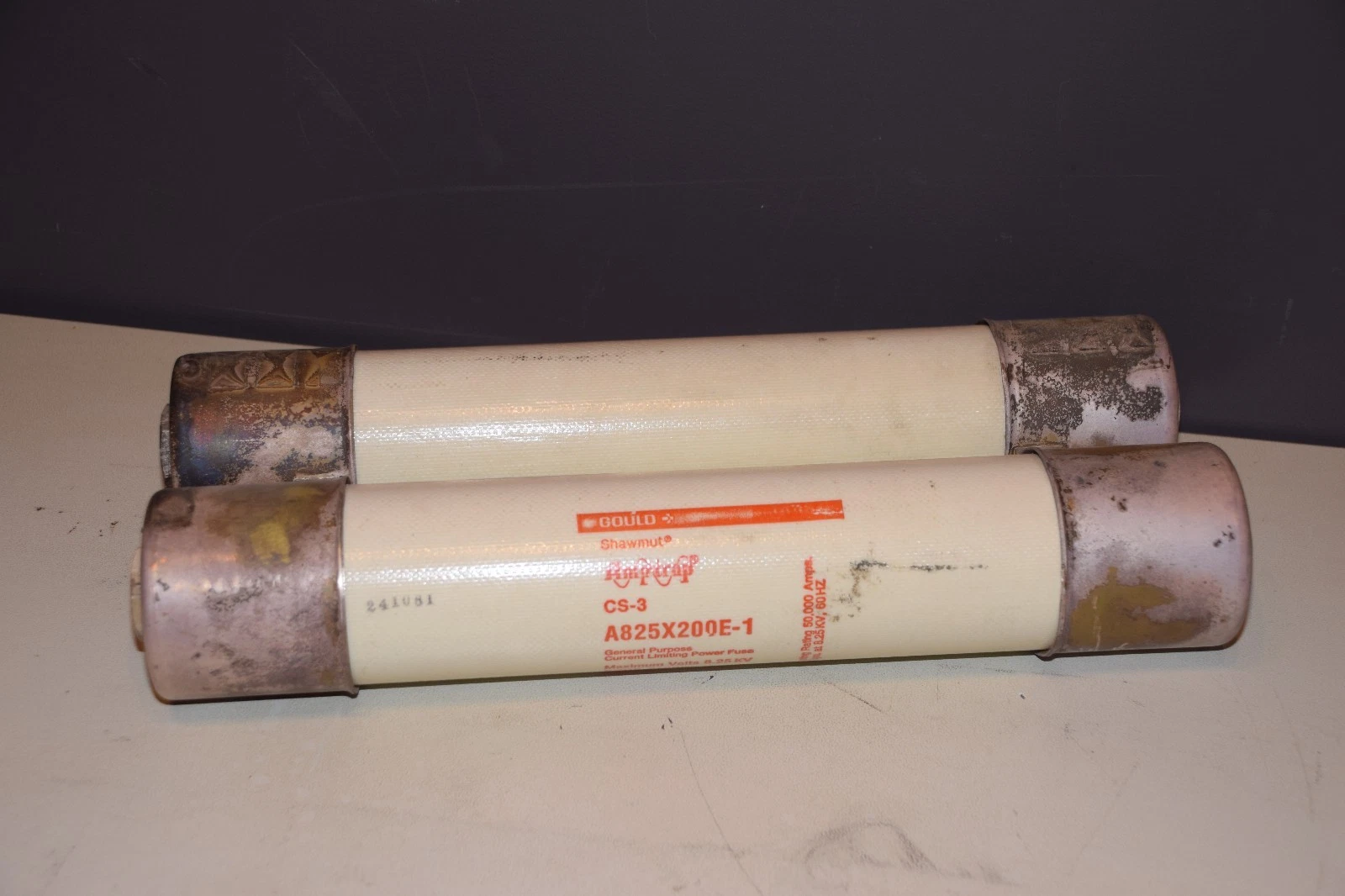 Used GOULD A825X200E-1 A825X200E1 SERIES CS-3 200E AMP 8.25 KV GENERAL PURPOSE FUSE