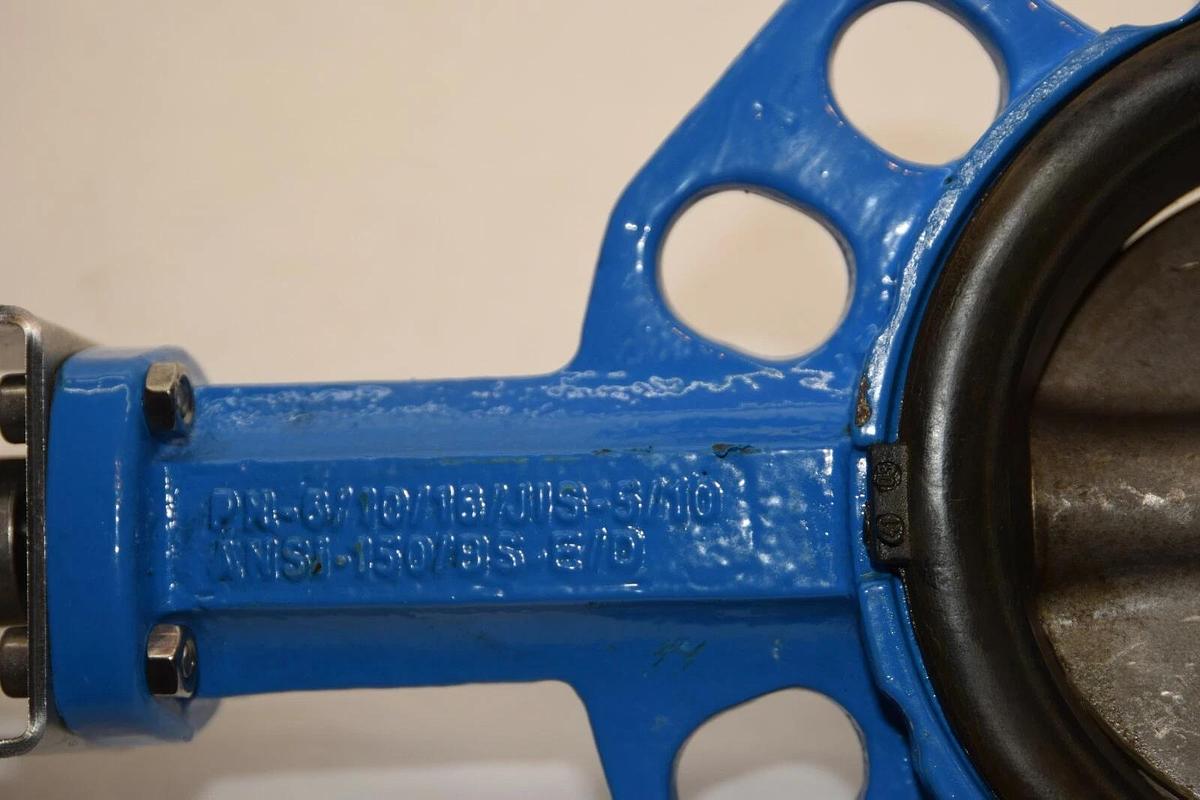 Used GOLD 6/10/16/JIS-5/10 4" Butterfly Valve Pneumatic Opener Tri-Matic TF24920