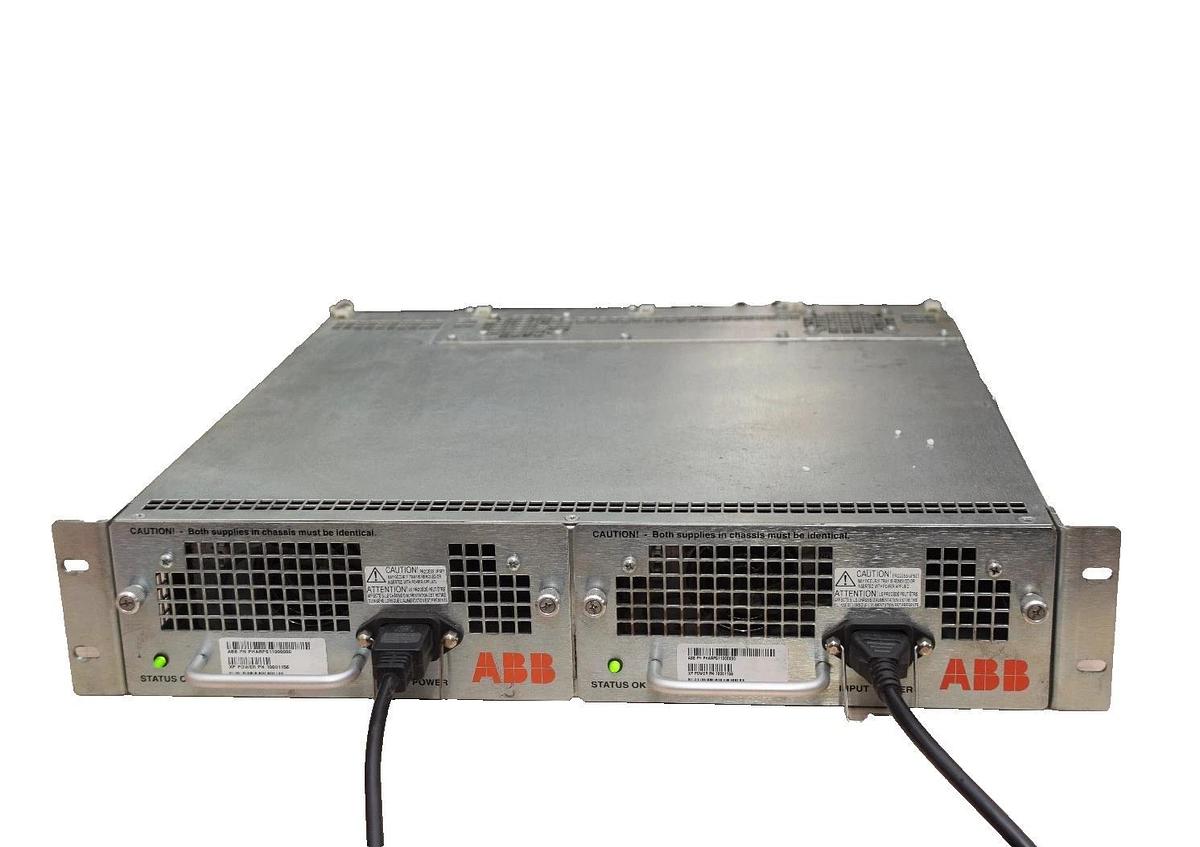 Used ABB P-HA-RPS-CH100000  Power Supply Chassis w(2) PHARPS11000000 XP POWER SUPPLYS