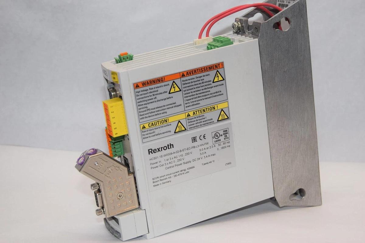 Used Rexroth Servo Drive HCS01.1E-W0009-A-02-B-ET-EC-PB-L3-NN-FW 110...230v 24vdc