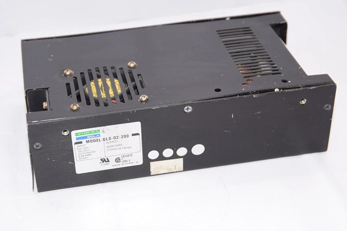(NEW) SOLA GLS-02-200 100-120V 200W 12.0Vdc 16.7A Hevi-Duty Power Supply